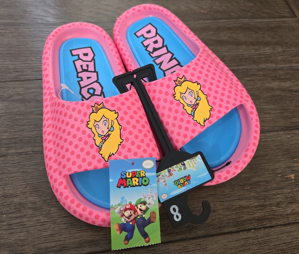Nintendo Pink and Blue Princess Peach Sandals